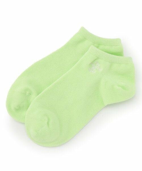 Lovetoxic / ラブトキシック ソックス | 【接触冷感/ひんやり】刺しゅうスニーカー丈ソックス（ライト グリーン）