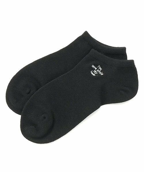 Lovetoxic / ラブトキシック ソックス | 【接触冷感/ひんやり】刺しゅうスニーカー丈ソックス（黒）