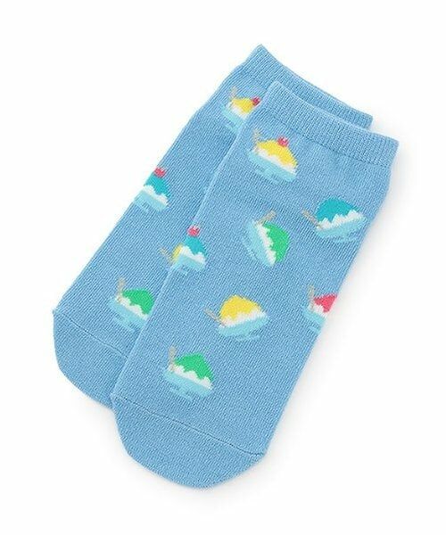 Lovetoxic / ラブトキシック ソックス | オイシイ総柄スニーカー丈ソックス（ブルー）