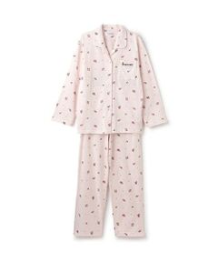 Lovetoxic / ラブトキシック ルームウェア | 【ルームウェア/パジャマ】小花柄長袖やわらかニットシャツ＆パンツセット