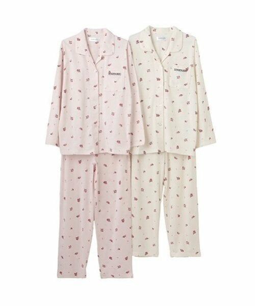 Lovetoxic / ラブトキシック ルームウェア | 【ルームウェア/パジャマ】小花柄長袖やわらかニットシャツ＆パンツセット | 詳細10