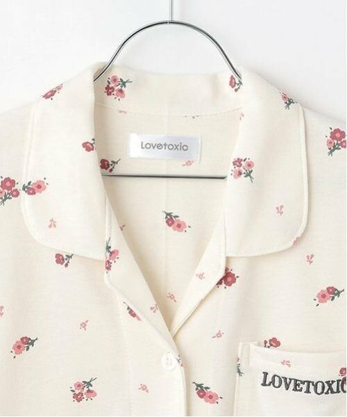 Lovetoxic / ラブトキシック ルームウェア | 【ルームウェア/パジャマ】小花柄長袖やわらかニットシャツ＆パンツセット | 詳細4