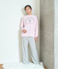 Lovetoxic / ラブトキシック ルームウェア | 【ルームウェア/パジャマ】ハート柄やわらかニットシャツ＆パンツセット