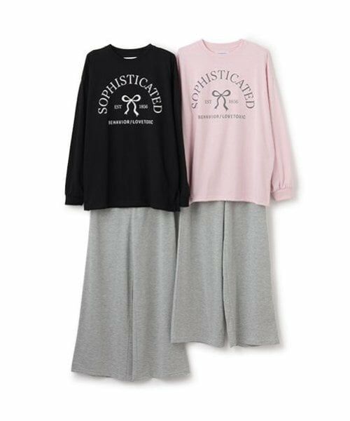 Lovetoxic / ラブトキシック ルームウェア | 【ルームウェア/パジャマ】ハート柄やわらかニットシャツ＆パンツセット | 詳細10