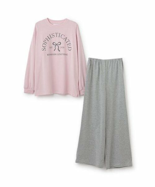 Lovetoxic / ラブトキシック ルームウェア | 【ルームウェア/パジャマ】ハート柄やわらかニットシャツ＆パンツセット | 詳細3