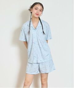 Lovetoxic / ラブトキシック ルームウェア | 【ルームウェア/パジャマ】ハートロゴ柄やわらか半袖ニットシャツ＆ショートパンツセット