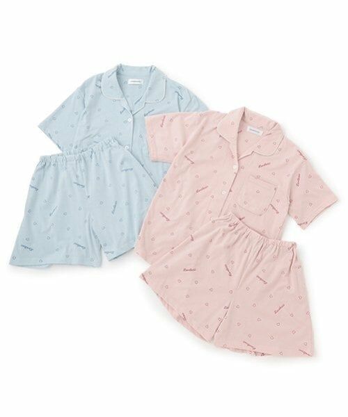 Lovetoxic / ラブトキシック ルームウェア | 【ルームウェア/パジャマ】ハートロゴ柄やわらか半袖ニットシャツ＆ショートパンツセット | 詳細2