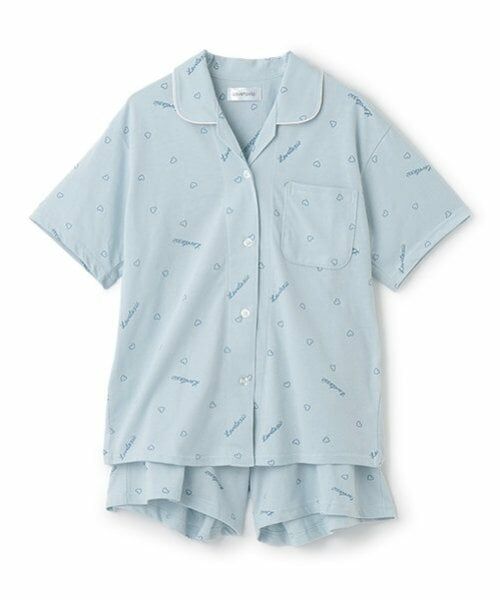 Lovetoxic / ラブトキシック ルームウェア | 【ルームウェア/パジャマ】ハートロゴ柄やわらか半袖ニットシャツ＆ショートパンツセット | 詳細3