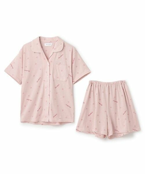 Lovetoxic / ラブトキシック ルームウェア | 【ルームウェア/パジャマ】ハートロゴ柄やわらか半袖ニットシャツ＆ショートパンツセット | 詳細6