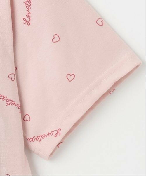 Lovetoxic / ラブトキシック ルームウェア | 【ルームウェア/パジャマ】ハートロゴ柄やわらか半袖ニットシャツ＆ショートパンツセット | 詳細9