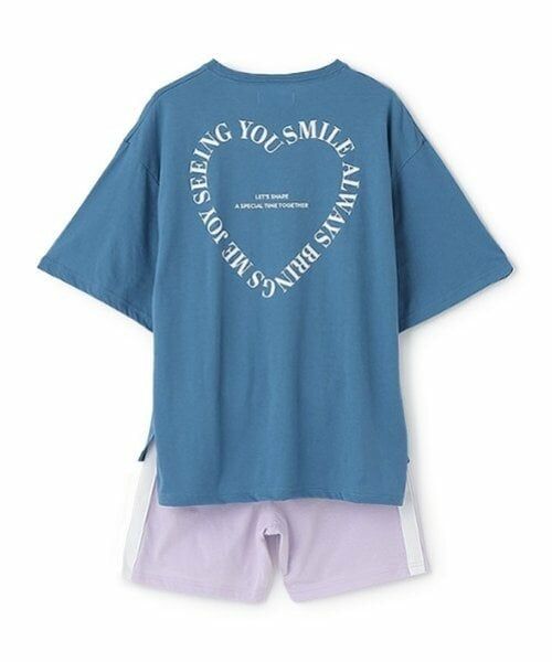 Lovetoxic / ラブトキシック ルームウェア | 【ルームウェア/パジャマ】バックハート半袖Tシャツ＆ショートパンツセット | 詳細3