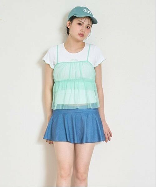 Lovetoxic / ラブトキシック 水着・スイムグッズ | 【SWIM】【水着】チュールキャミ3点セット（エメラルド グリーン）