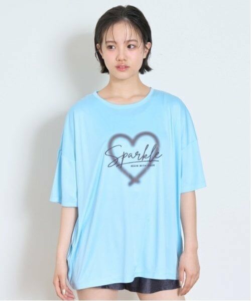 Lovetoxic / ラブトキシック Tシャツ | 【SWIM】【水着】スプレープリントラッシュTシャツ（サックス）