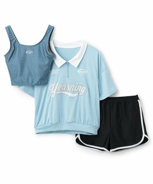 Lovetoxic / ラブトキシック 水着・スイムグッズ | 【SWIM】【水着】ハーフジップTシャツ3点セット | 詳細6