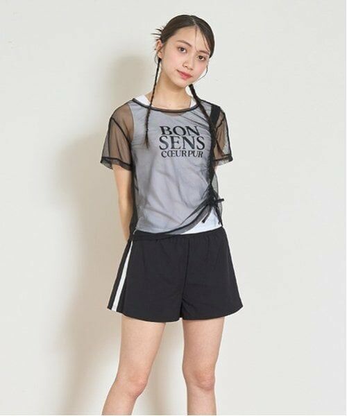 Lovetoxic / ラブトキシック 水着・スイムグッズ | 【SWIM】【水着】チュールTシャツ3点セット（黒）