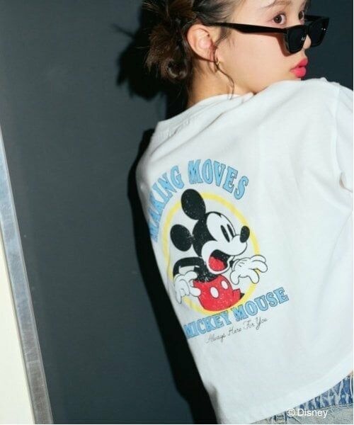 Lovetoxic / ラブトキシック Tシャツ | 【Disney】クロップドTシャツ（オフ ホワイト）