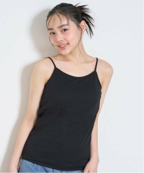 Lovetoxic / ラブトキシック キャミソール・チューブトップ | 【ベーシック】【接触冷感/ひんやり】カップつきキャミソール（黒）