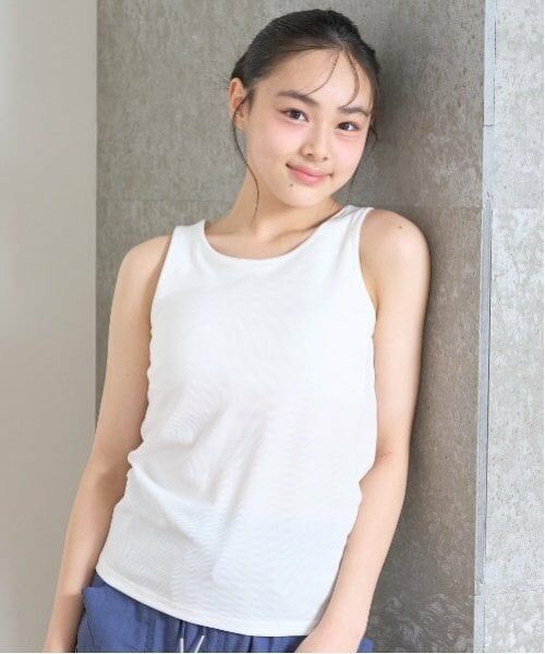 Lovetoxic / ラブトキシック キャミソール・チューブトップ | 【ベーシック】【接触冷感/ひんやり】カップつきタンクトップ（オフ ホワイト）