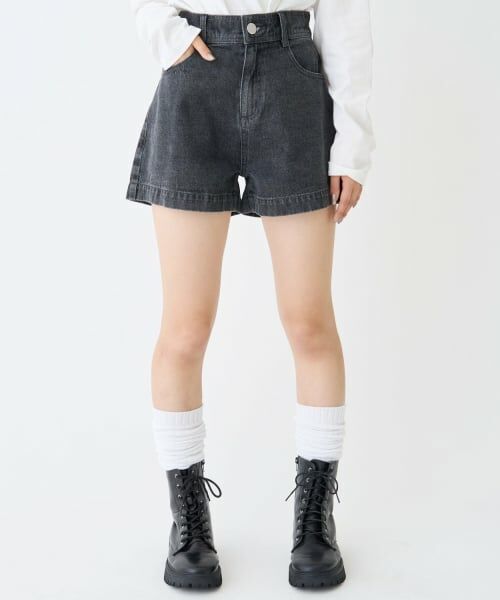 Lovetoxic / ラブトキシック ショート・ハーフ・半端丈パンツ | 【GOODPRICE】【綿100％】プレートロゴデニムショートパンツ | 詳細4