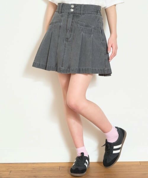 Lovetoxic / ラブトキシック ショート・ハーフ・半端丈パンツ | 美脚見えデニムプリーツスカパン | 詳細2