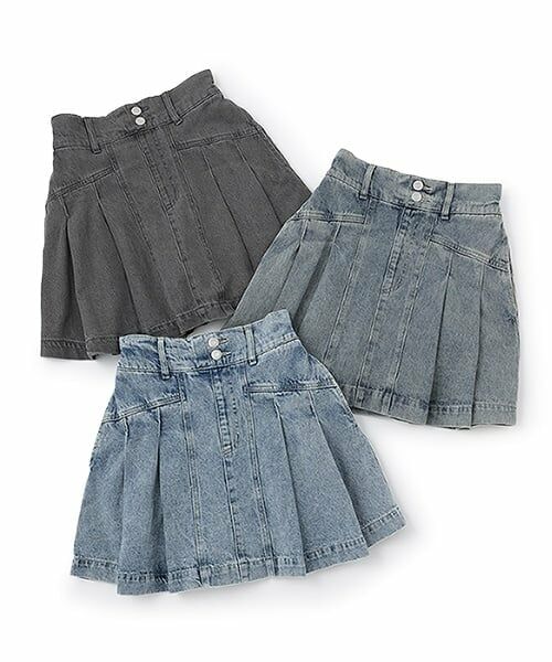 Lovetoxic / ラブトキシック ショート・ハーフ・半端丈パンツ | 美脚見えデニムプリーツスカパン | 詳細3