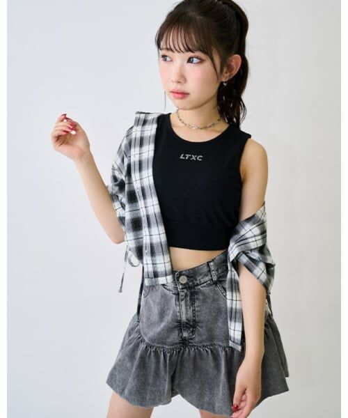 Lovetoxic / ラブトキシック ショート・ハーフ・半端丈パンツ | デニムバルーンスカート | 詳細12