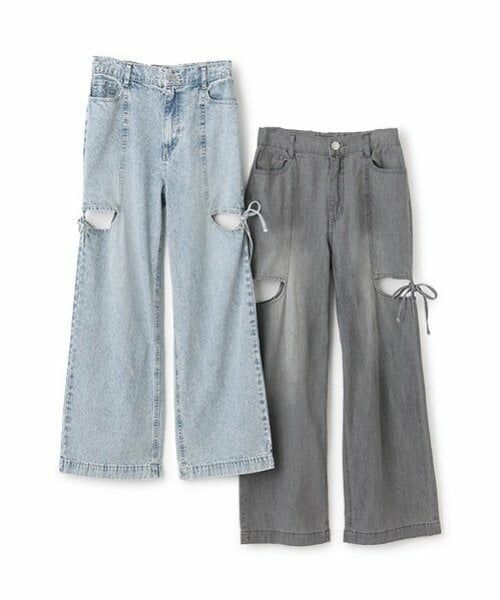 Lovetoxic / ラブトキシック その他パンツ | リボンスリットライトデニム | 詳細2