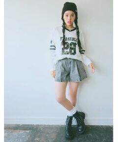 Lovetoxic / ラブトキシック ショート・ハーフ・半端丈パンツ | 美脚見えタックフレアキュロット