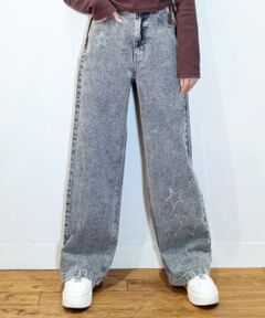 Lovetoxic / ラブトキシック その他パンツ | ストーンモチーフデニムパンツ