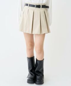 Lovetoxic / ラブトキシック ショート・ハーフ・半端丈パンツ | 【GOODPRICE】【イージーケア】ベルトつきプリーツスカート