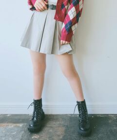 Lovetoxic / ラブトキシック ショート・ハーフ・半端丈パンツ | 【GOODPRICE】【イージーケア】ベルトつきプリーツスカート