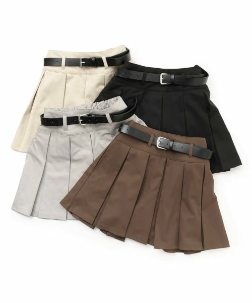 Lovetoxic / ラブトキシック ショート・ハーフ・半端丈パンツ | 【GOODPRICE】【イージーケア】ベルトつきプリーツスカート | 詳細4