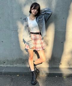 Lovetoxic / ラブトキシック ショート・ハーフ・半端丈パンツ | 【GOODPRICE】【イージーケア】ベルトつきチェックプリーツスカート