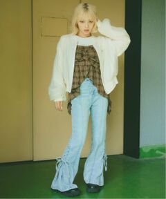 Lovetoxic / ラブトキシック その他パンツ | レースアップリボンフレアデニムパンツ