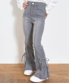 Lovetoxic / ラブトキシック その他パンツ | レースアップリボンフレアデニムパンツ