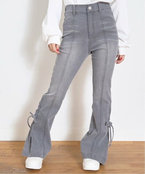 Lovetoxic / ラブトキシック その他パンツ | レースアップリボンフレアデニムパンツ | 詳細2