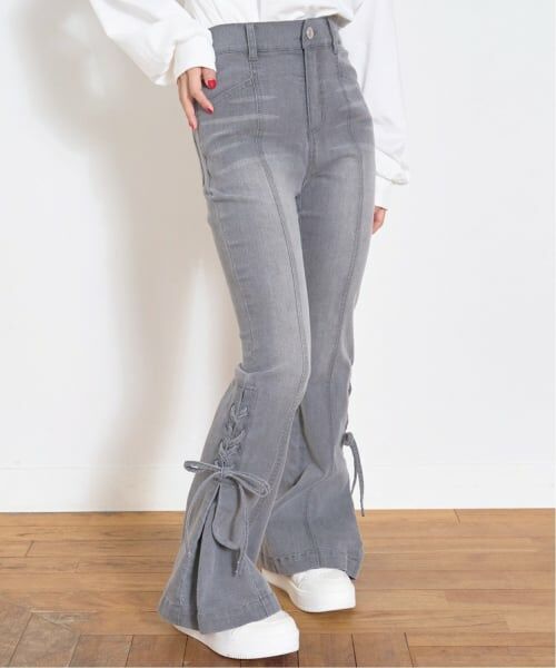 Lovetoxic / ラブトキシック その他パンツ | レースアップリボンフレアデニムパンツ | 詳細4