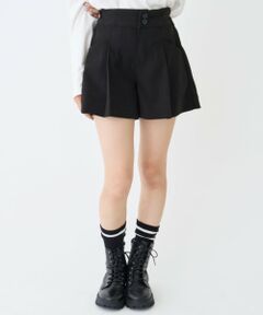 Lovetoxic / ラブトキシック ショート・ハーフ・半端丈パンツ | 【起毛】美脚見えタックフレアキュロット