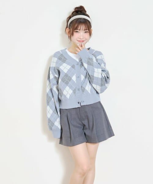 Lovetoxic / ラブトキシック ショート・ハーフ・半端丈パンツ | 【起毛】美脚見えタックフレアキュロット | 詳細2