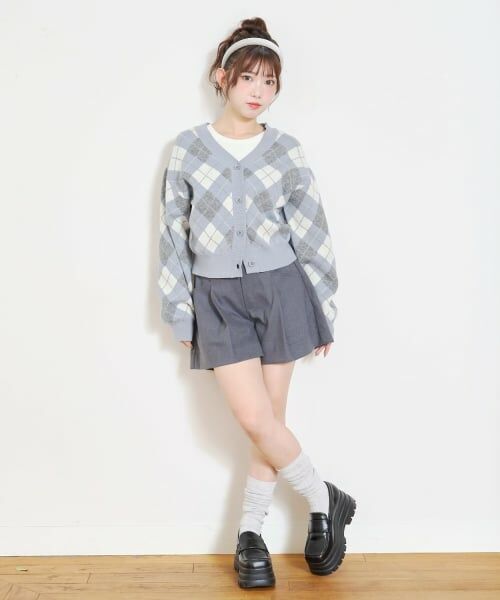 Lovetoxic / ラブトキシック ショート・ハーフ・半端丈パンツ | 【起毛】美脚見えタックフレアキュロット | 詳細3