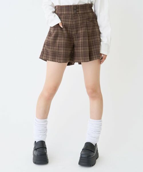 Lovetoxic / ラブトキシック ショート・ハーフ・半端丈パンツ | 【起毛】美脚見えタックフレアキュロット | 詳細5