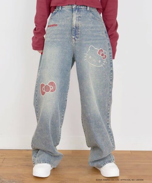 Lovetoxic / ラブトキシック その他パンツ | 【サンリオキャラクターズ】デニムワイドパンツ | 詳細3