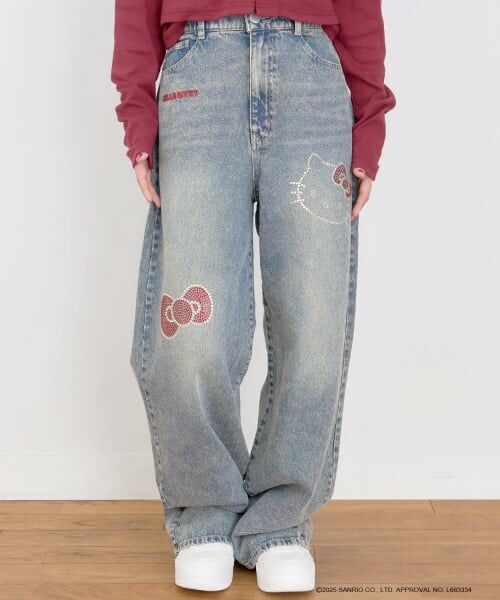 Lovetoxic / ラブトキシック その他パンツ | 【サンリオキャラクターズ】デニムワイドパンツ | 詳細4