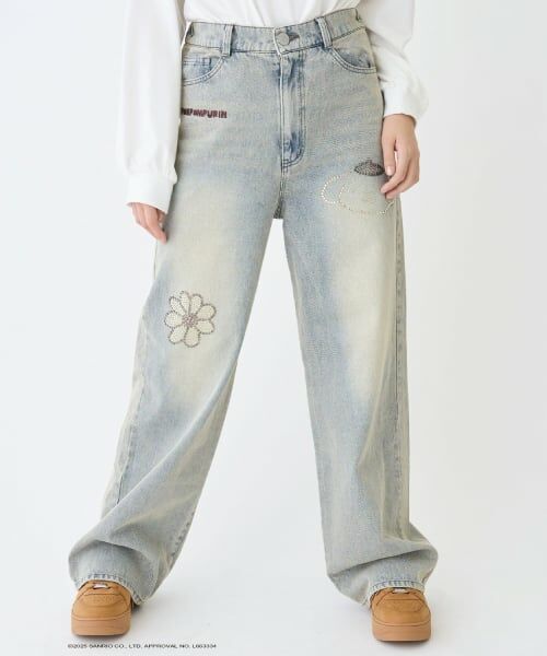 Lovetoxic / ラブトキシック その他パンツ | 【サンリオキャラクターズ】デニムワイドパンツ | 詳細5