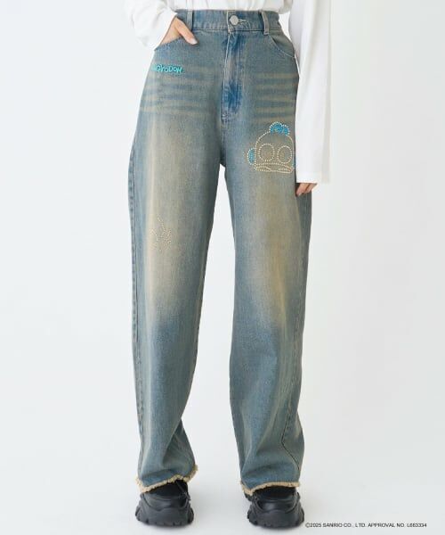 Lovetoxic / ラブトキシック その他パンツ | 【サンリオキャラクターズ】デニムワイドパンツ | 詳細8