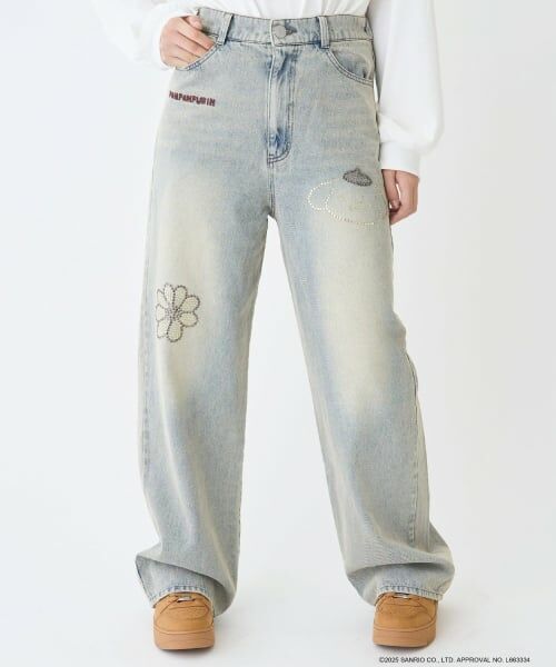 Lovetoxic / ラブトキシック その他パンツ | 【サンリオキャラクターズ】デニムワイドパンツ（ポムポムプリン）
