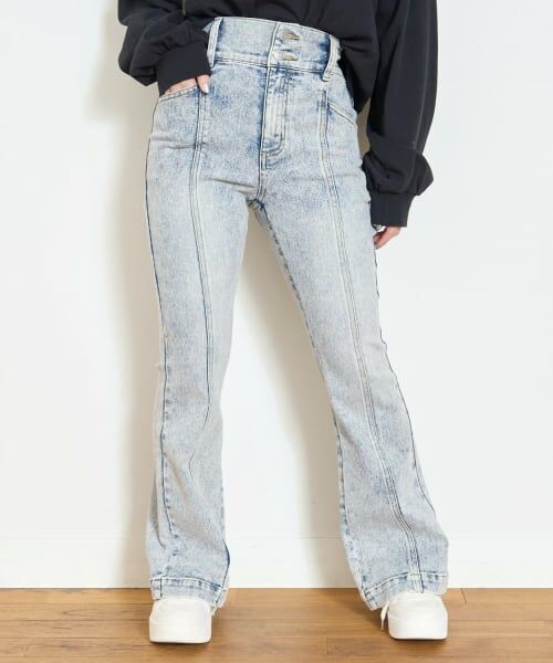 Lovetoxic / ラブトキシック その他パンツ | 【起毛】【ストレッチ】スタイルアップフレアデニム | 詳細1