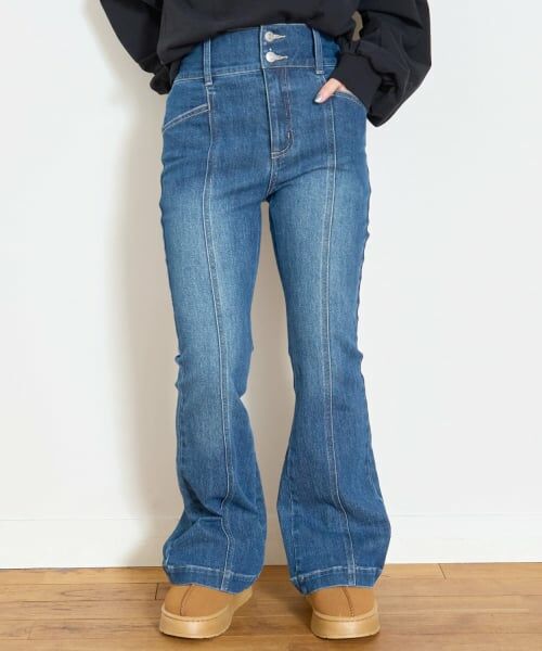 Lovetoxic / ラブトキシック その他パンツ | 【起毛】【ストレッチ】スタイルアップフレアデニム | 詳細3