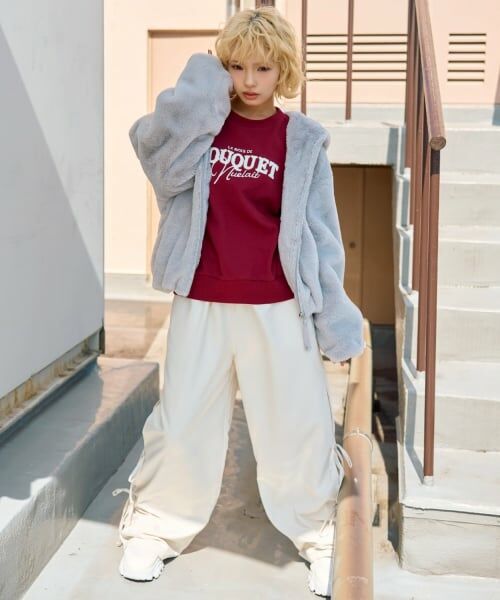 Lovetoxic / ラブトキシック その他パンツ | 【吸水速乾】スリットリボンパンツ(アイボリー)