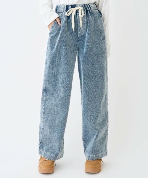 Lovetoxic / ラブトキシック その他パンツ | イージーコーデュロイロングパンツ（ブルー）